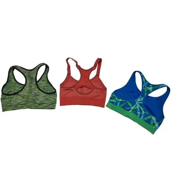 3 Pack | Old Navy | Avia | Women's Medium Racerback Sports Bras | Colorful - Picture 2 of 7